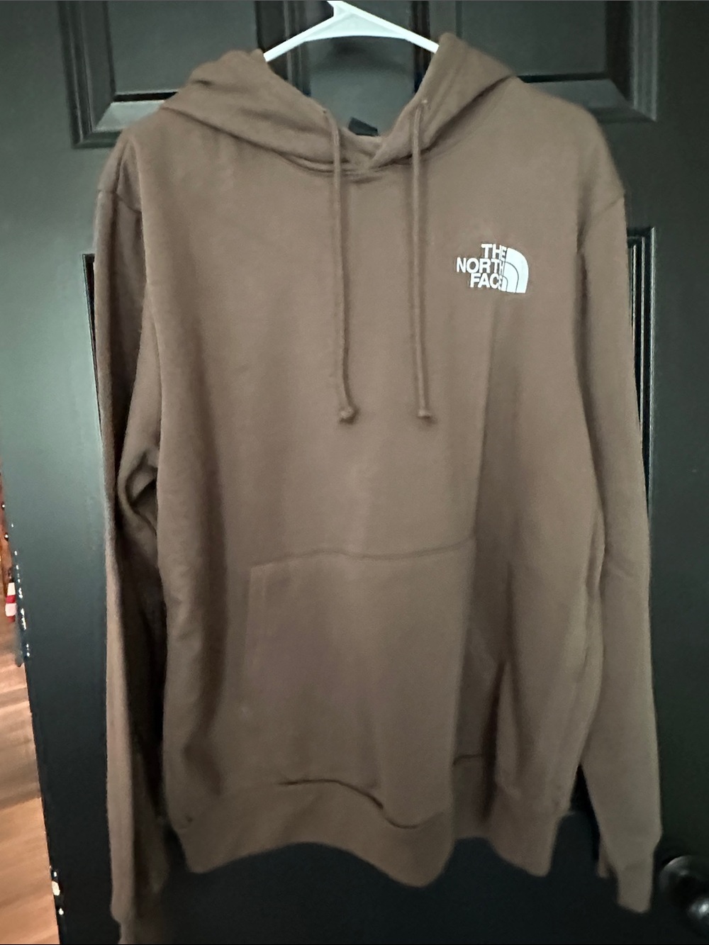 The North Face Men's Brown Hoodie with White Logo